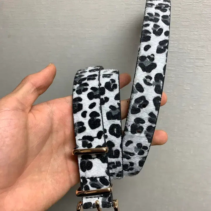 [BUNJANG] Leopard Fur Belt / 레오파드 퍼 벨트