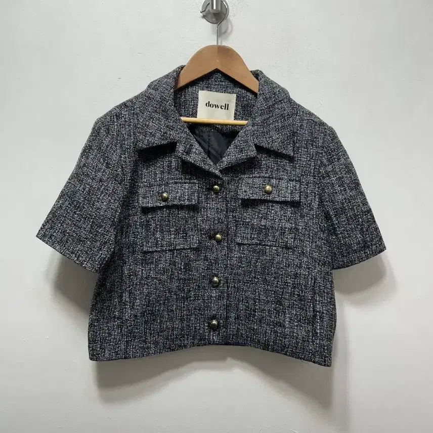 [BUNJANG] Dowell Tweed Short Sleeve Jacket S / dowell 트위드 반팔 자켓 S