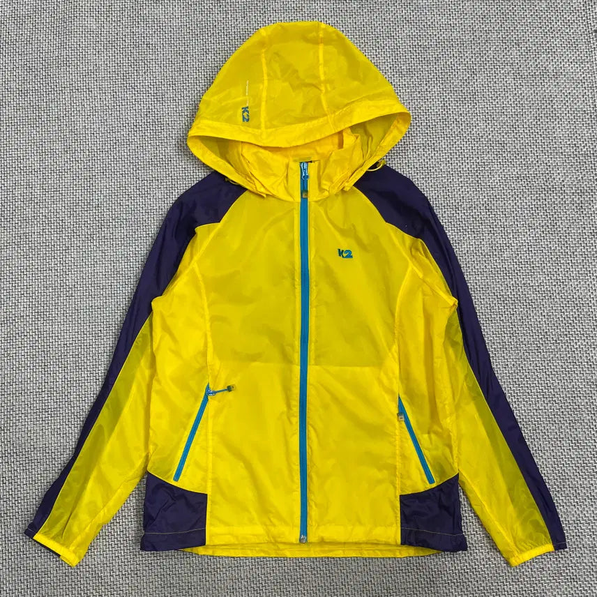 [BUNJANG] K2 Yellow Hooded Windbreaker Jacket Jumper / [여성상의] K2 후드 바람막이 자케 점퍼
