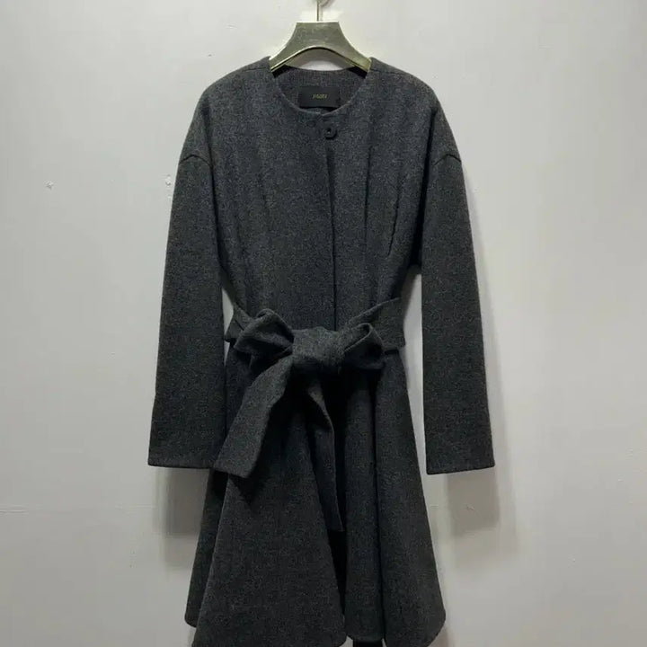 [BUNJANG] Zigot Wool Belted Coat Dark Gray S / 지고트 벨트 울 코트 다크그레이 S