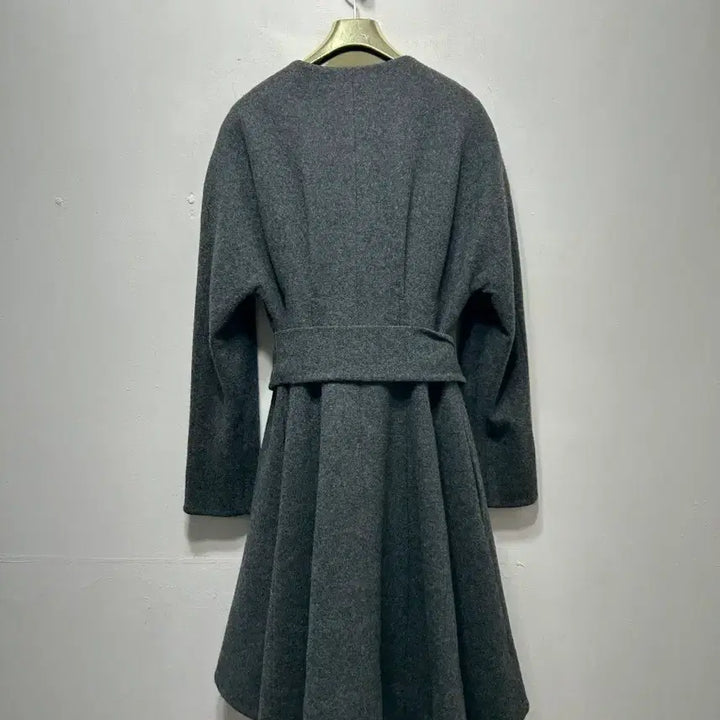 [BUNJANG] Zigot Wool Belted Coat Dark Gray S / 지고트 벨트 울 코트 다크그레이 S