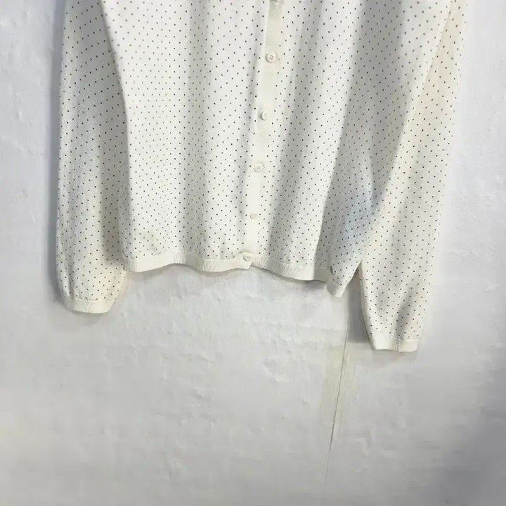 [BUNJANG] Tommy Hilfiger Dot Pattern White Cardigan / 타미힐피거 화이트 도트 가디건 L