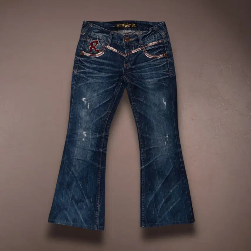 [BUNJANG] Vintage Punk Flare Denim Pants / 일본빈티지 펑크 플레어 데님 팬츠 C293
