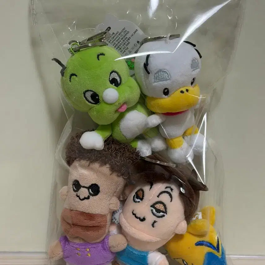 [BUNJANG] Dooly Doll Keychain 5-Piece Full Set / [일괄] 둘리 인형 키링 5종 풀세트