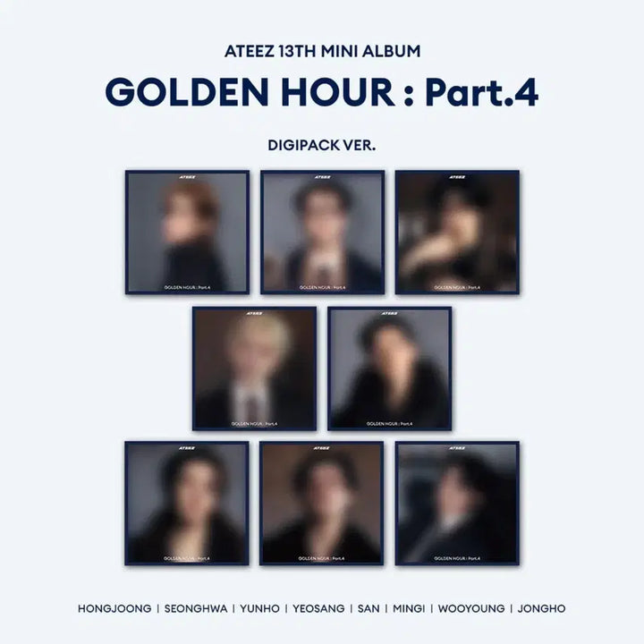 [SOLD OUT] 에이티즈 골든아워 파트4 앨범 미개봉 디지팩 8종 세트