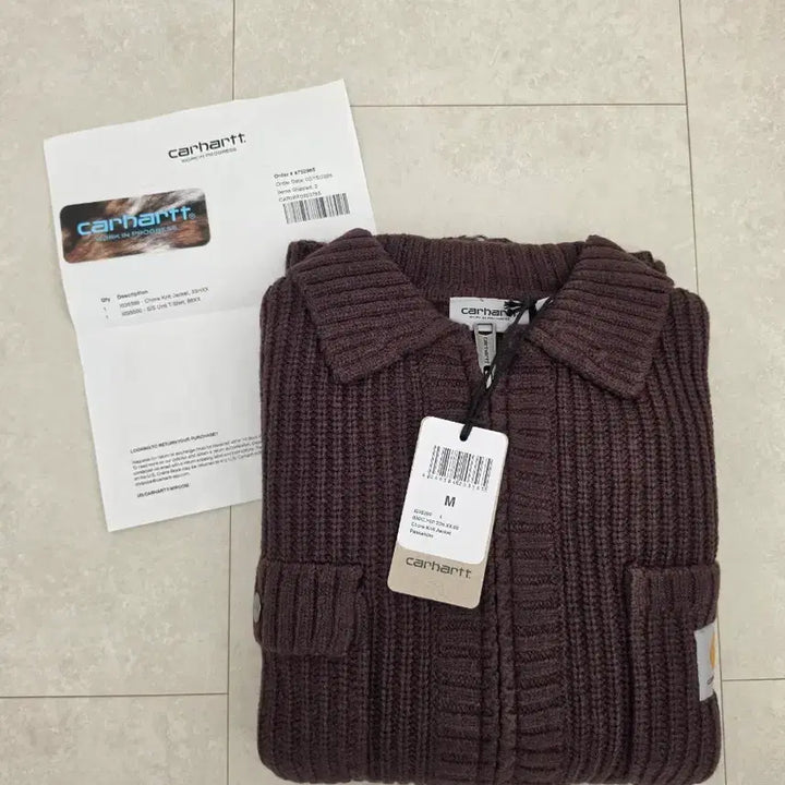 [BUNJANG] Carhartt WIP Chore Knit Jacket - Palisander M / [새상품/정품] 칼하트 WIP 초어 니트 자켓 - 팔리산더 M
