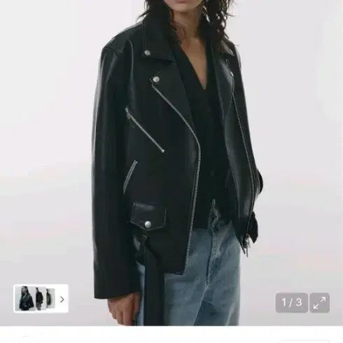 [BUNJANG] Dopef Faux Leather Double Rider Jacket / (새상품) 도프셉 FAUX Leather Double Rider Jack