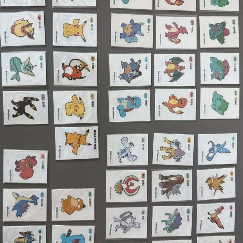 [BUNJANG] Pokemon Stickers - Gen 1 &amp; Popular Pokemon Bundle / 포켓몬 띠부씰 1세대 및 인기 포켓몬 일괄판매