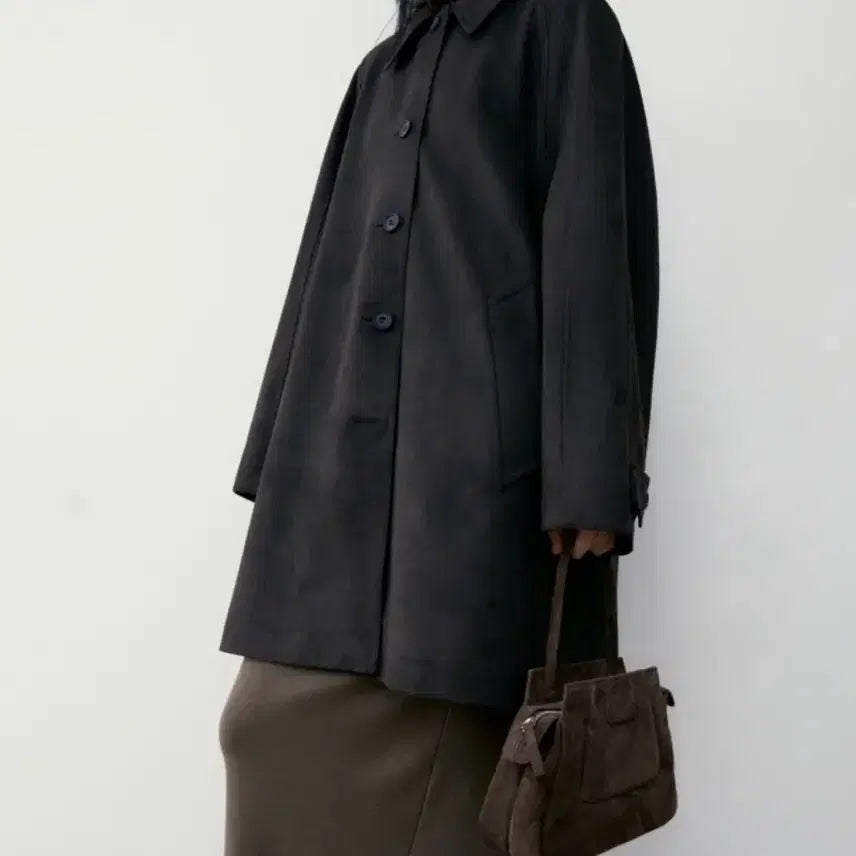 [BUNJANG] Low Classic Suede Half Coat / Low classic 로우클래식 스웨이드 하프 코트