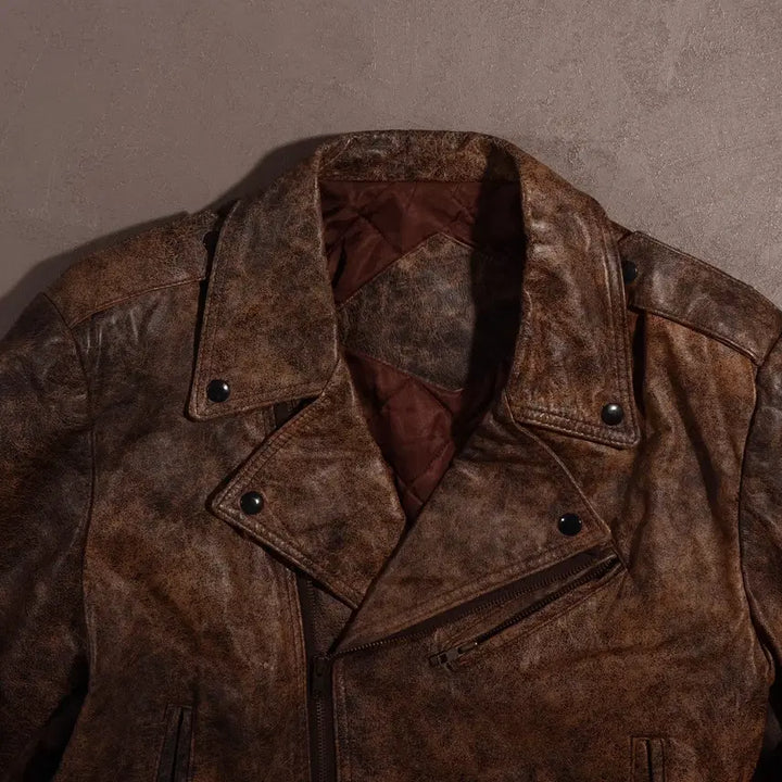 [BUNJANG] Leather Double Rider Jacket C323 / 래더 더블 라이더 자켓 C323