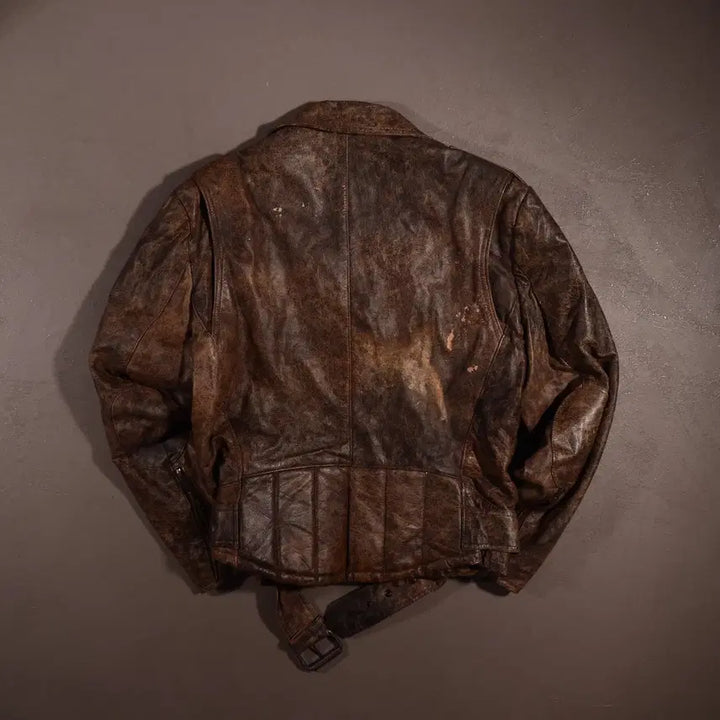 [BUNJANG] Leather Double Rider Jacket C323 / 래더 더블 라이더 자켓 C323