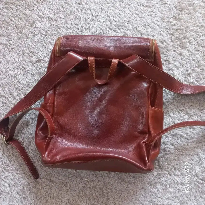 [BUNJANG] Vintage Leather Backpack Brown / 빈티지 가죽 백팩 브라운 made in Italy