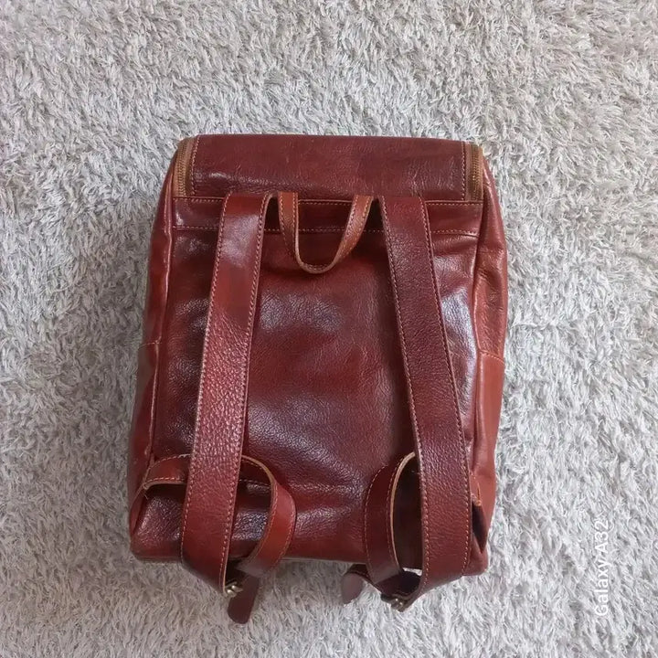 [BUNJANG] Vintage Leather Backpack Brown / 빈티지 가죽 백팩 브라운 made in Italy