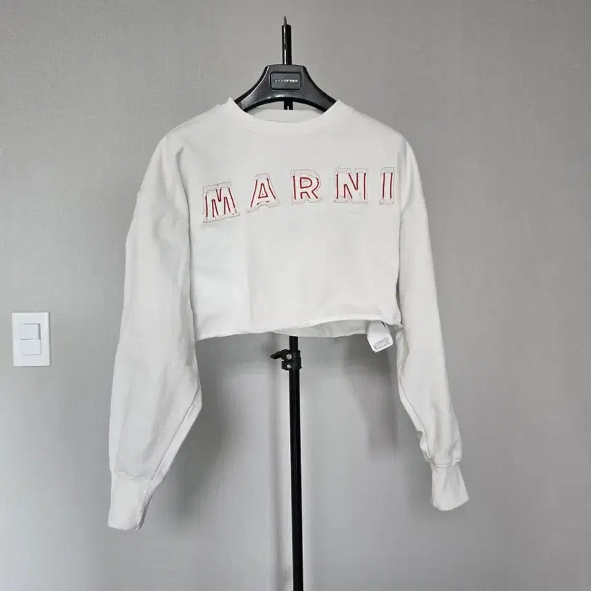 [BUNJANG] MARNI Organic Cotton Cropped Sweatshirt - Size S / 마르니 MARNI 38 S 크롭 오버핏 티셔츠 W-긴팔-291