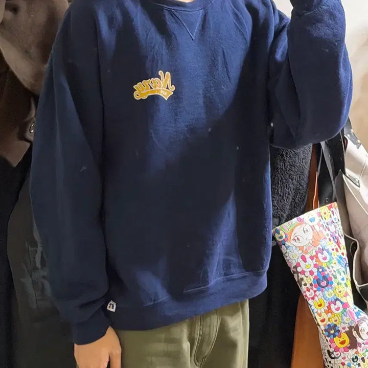 [BUNJANG] Russell Athletic Navy Sweatshirt / 러셀 스웻셔츠 made in Honduras