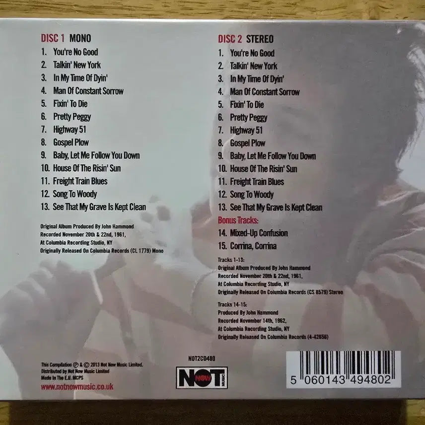 [BUNJANG] Bob Dylan MONO &amp; STEREO CD Album / CD 음반 Bob Dylan 밥 딜런 - MONO &amp; STEREO 영국반