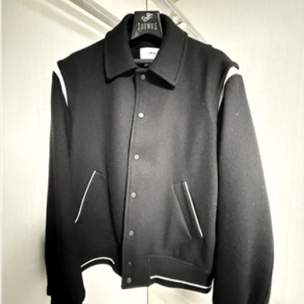 [BUNJANG] Contemporary Varsity Jacket Black (Size 48) / (상태좋음)컨템포러리 바시티 자켓 블랙 (48 SIZE)