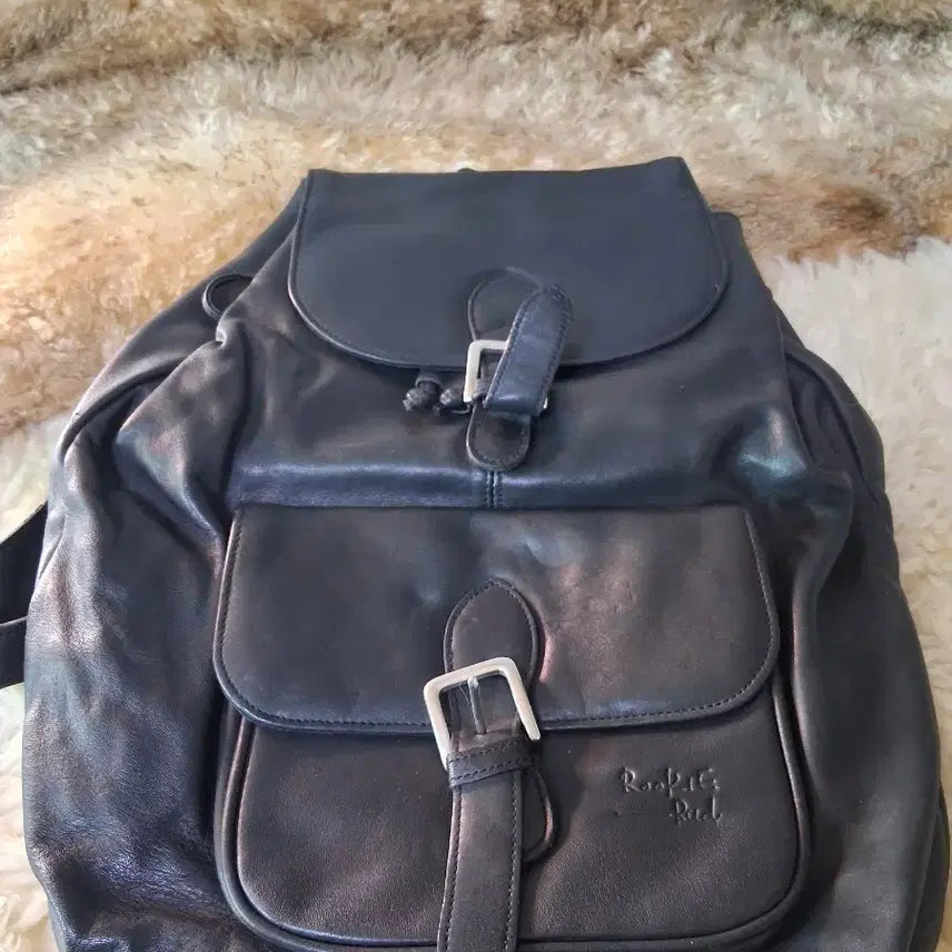 [BUNJANG] Leather Backpack Bag / 가죽 가방 백팩