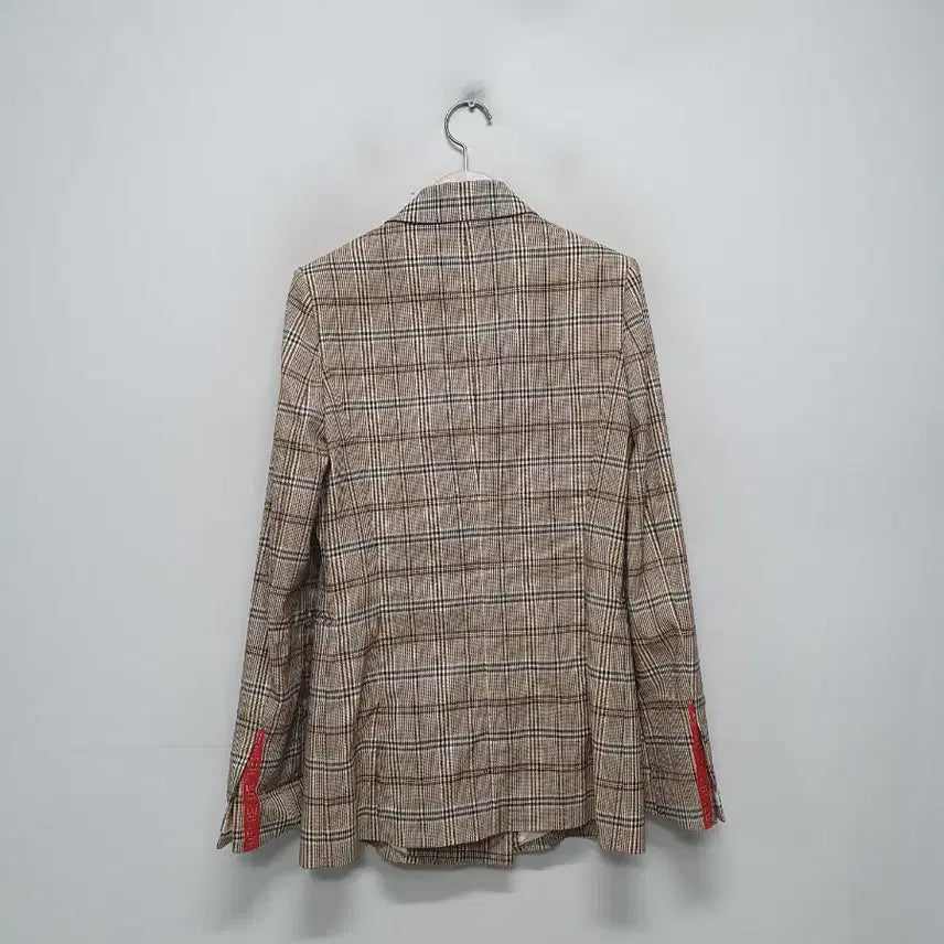 [BUNJANG] Egoist Check Double Brown Jacket / 에고이스트 체크 더블 브라운 자켓
