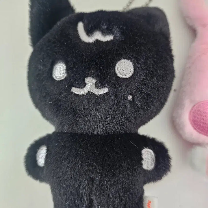 [BUNJANG] Cat and Rabbit Plush Keychain Set / 고양이/토끼 봉제인형 키링 세트