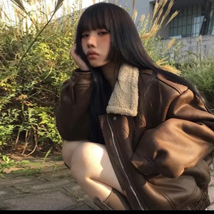 [BUNJANG] ANOTHERONE Chetti Fur Suede Mouton Jacket / 새상품) 애니원모어 체티 퍼 스웨이드무스탕점퍼