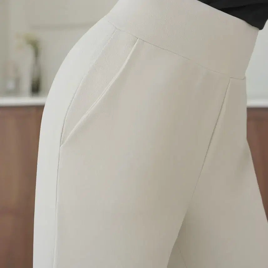 [BUNJANG] Cream Bootcut Slacks - Women&