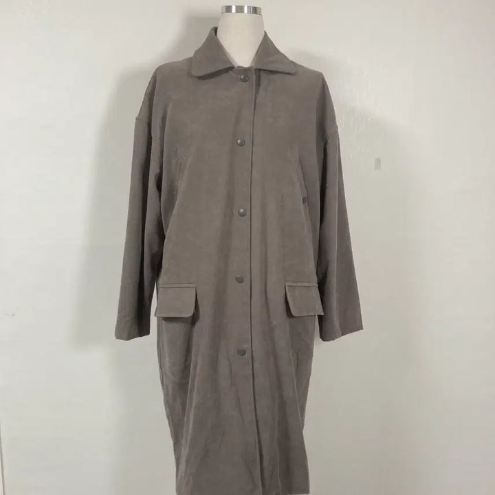 [BUNJANG] Hoho Store Suede Shirt Jacket - Size F / HELLO 스웨이드셔츠자켓F 호호상점