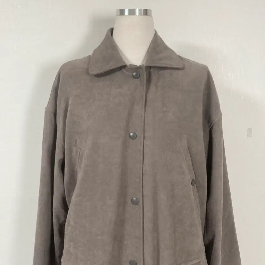 [BUNJANG] Hoho Store Suede Shirt Jacket - Size F / HELLO 스웨이드셔츠자켓F 호호상점
