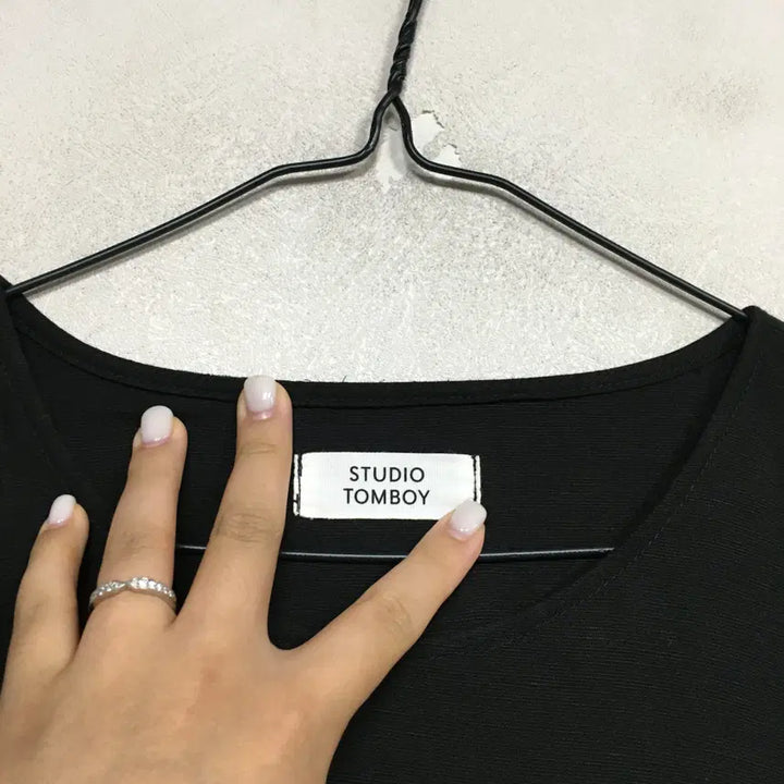 [BUNJANG] Studio Tomboy Linen Flare Dress - Black / 스튜디오톰보이 플레어 린넨 원피스 F