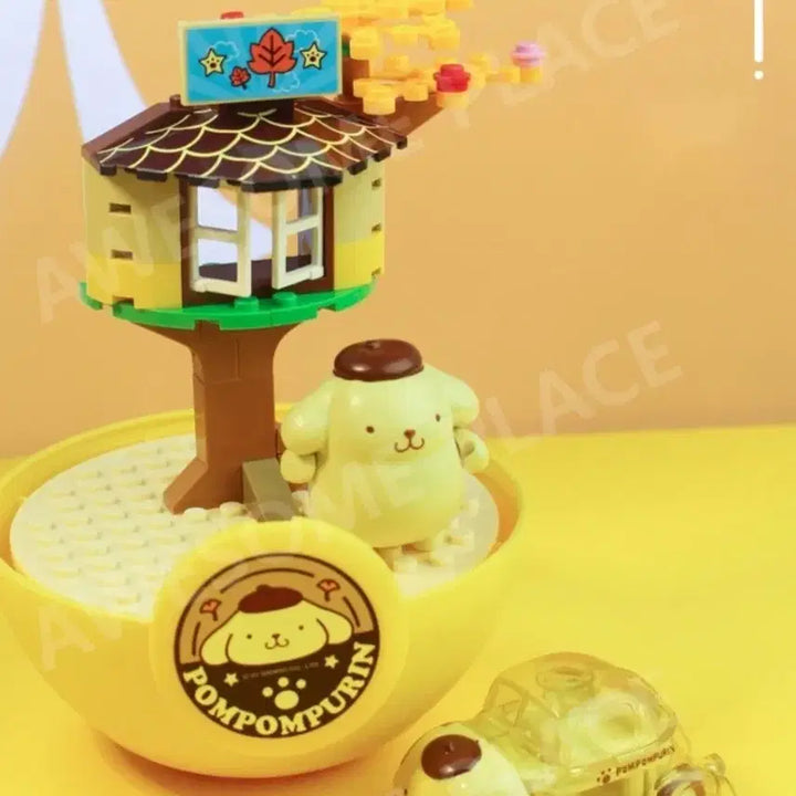 [BUNJANG] Sanrio Pompompurin Treehouse Big Gacha Building Blocks / 산리오 폼폼푸린 트리하우스 레고 빅가챠
