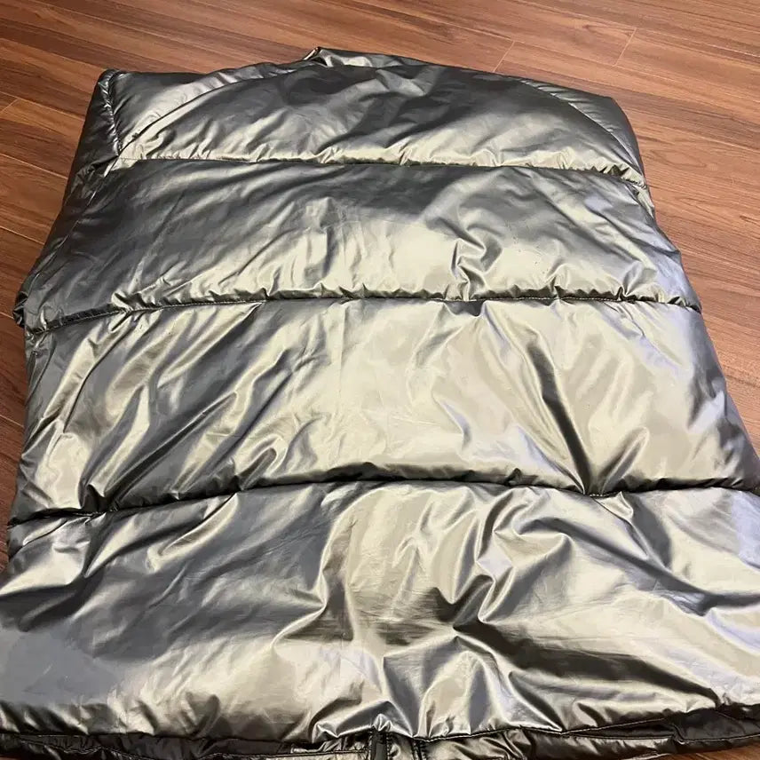 [BUNJANG] Black Shiny Short Padded Jacket / 블랙 광택 숏패딩 점퍼 라이더 바이크