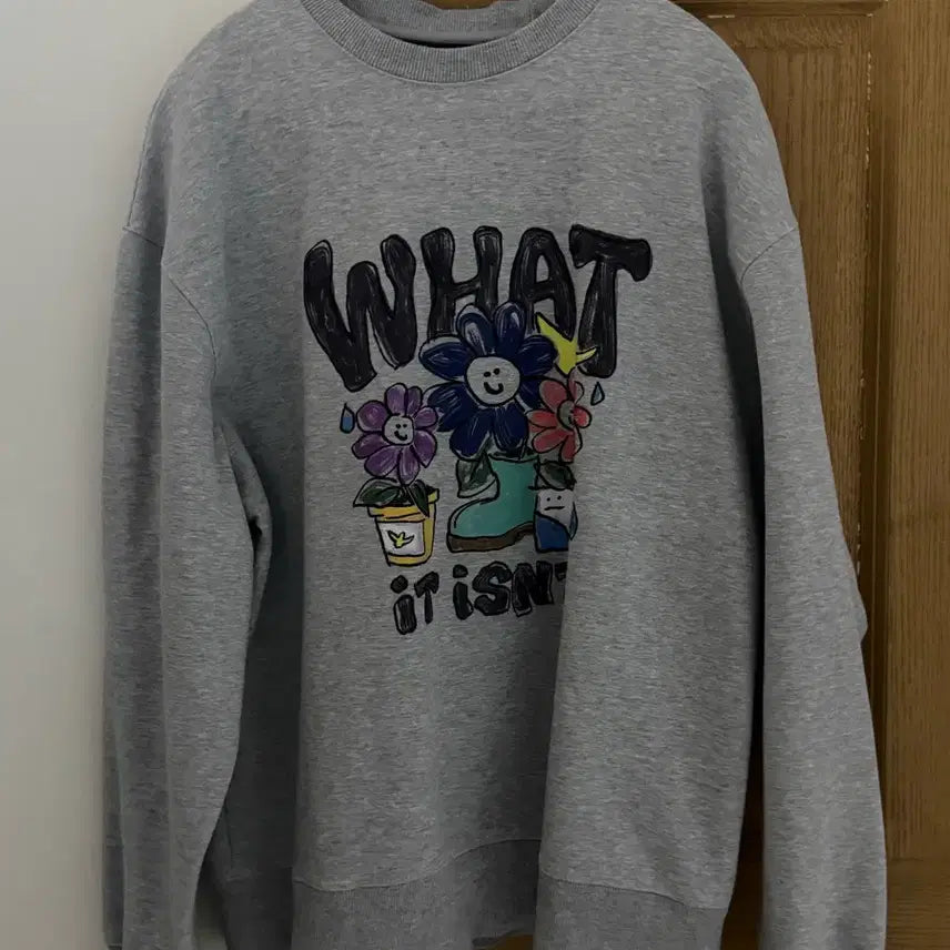 [BUNJANG] Mark Gonzales Friends Gray Sweatshirt / 마크곤잘레스 프렌즈 그레이 맨투맨