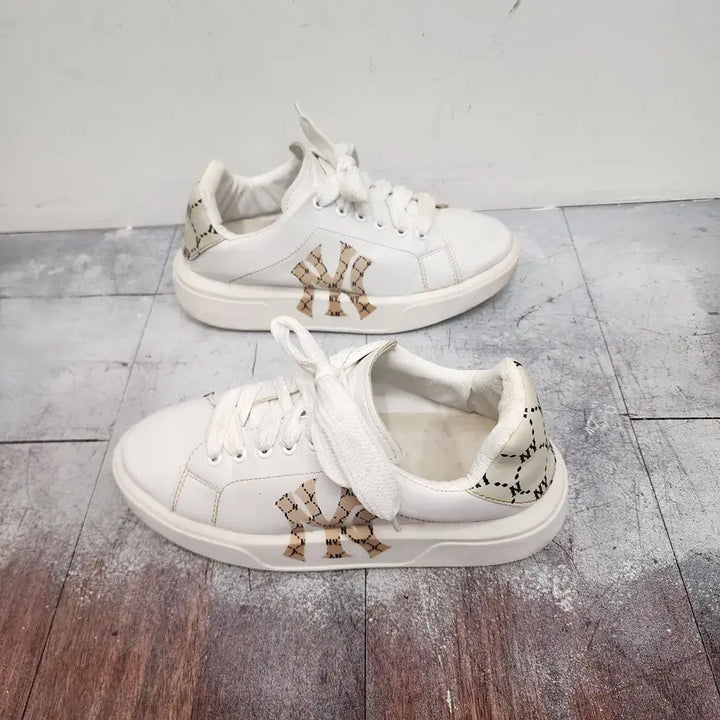 [BUNJANG] MLB Sneakers White Beige Size 255 / 엠엘비 운동화 255사이즈