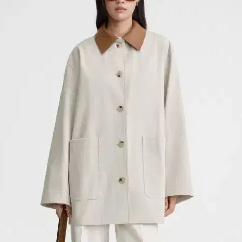 [BUNJANG] Toteme Leather Collar Jacket / 토템 레더 카라 자켓