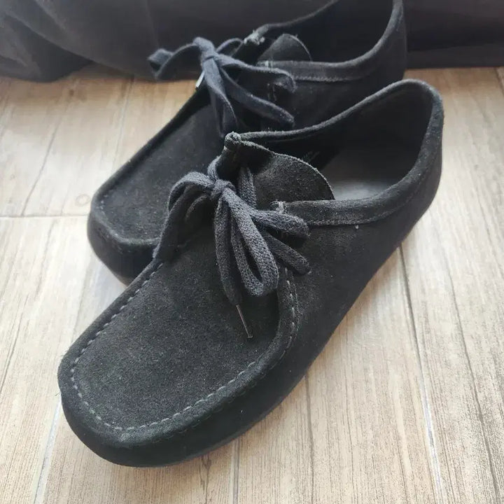 [BUNJANG] GU Real Leather Moccasin (Black) / GU 리얼레더 모카신 블랙 (270)
