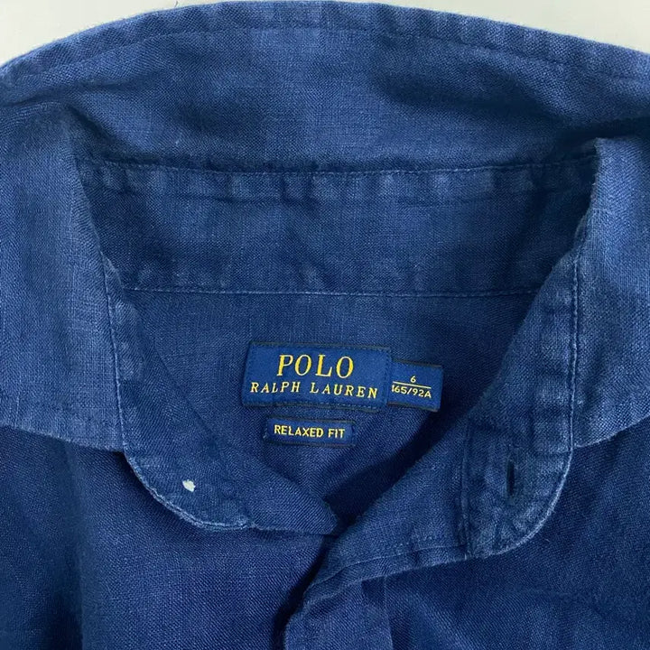 [BUNJANG] Polo Navy Linen Shirt M / 폴로 네이비 린넨셔츠 M