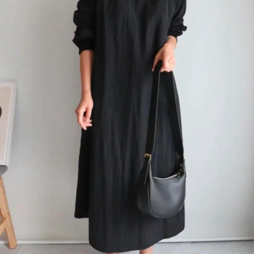 [BUNJANG] Loose Fit Black Dress / 바스락 원피스 몸매커버 박시핏