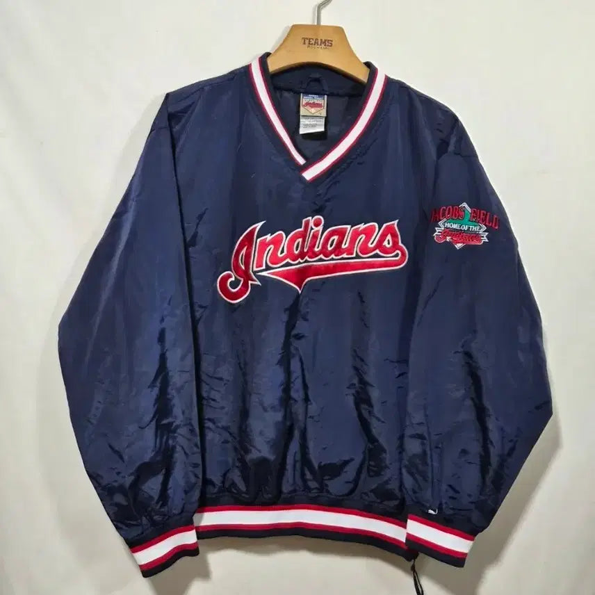 [BUNJANG] Puma Cleveland Indians Warm-up Windbreaker Jacket / 퓨마 클리블랜드 인디언스 웜업 바람막이 자켓