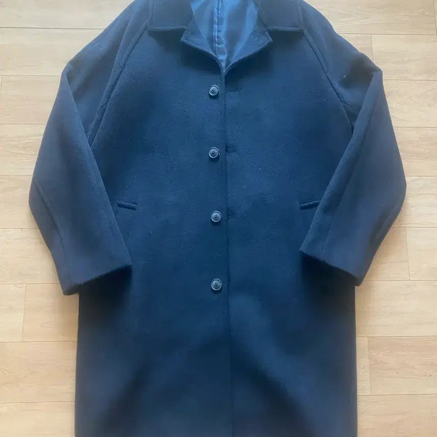 [BUNJANG] Basic House Single Coat Navy/Black / 베이직하우스 싱글 코트 100