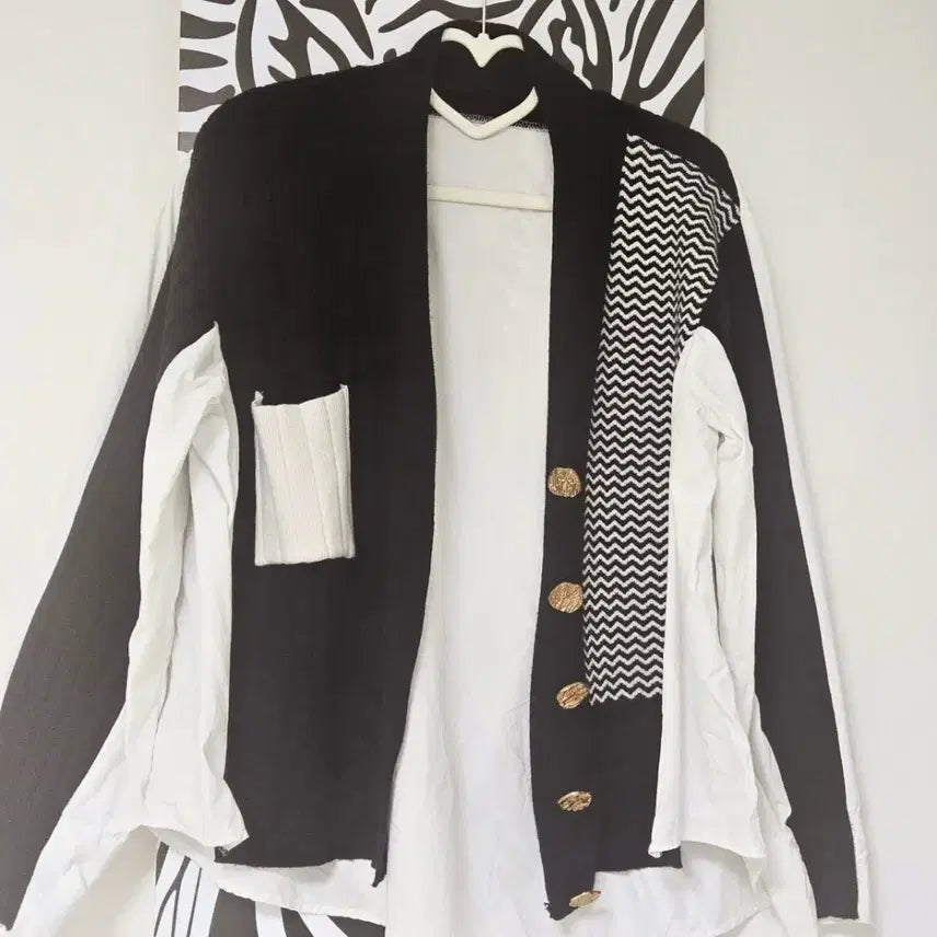 [SOLD OUT] 배색 니트 가디건