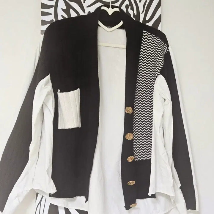 [SOLD OUT] 배색 니트 가디건