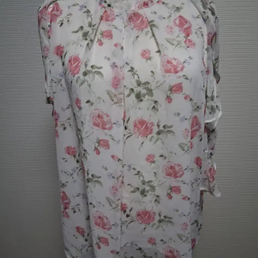 [BUNJANG] Pink Floral Blouse / 플라워 패턴 핑크 블라우스 3가지 개당
