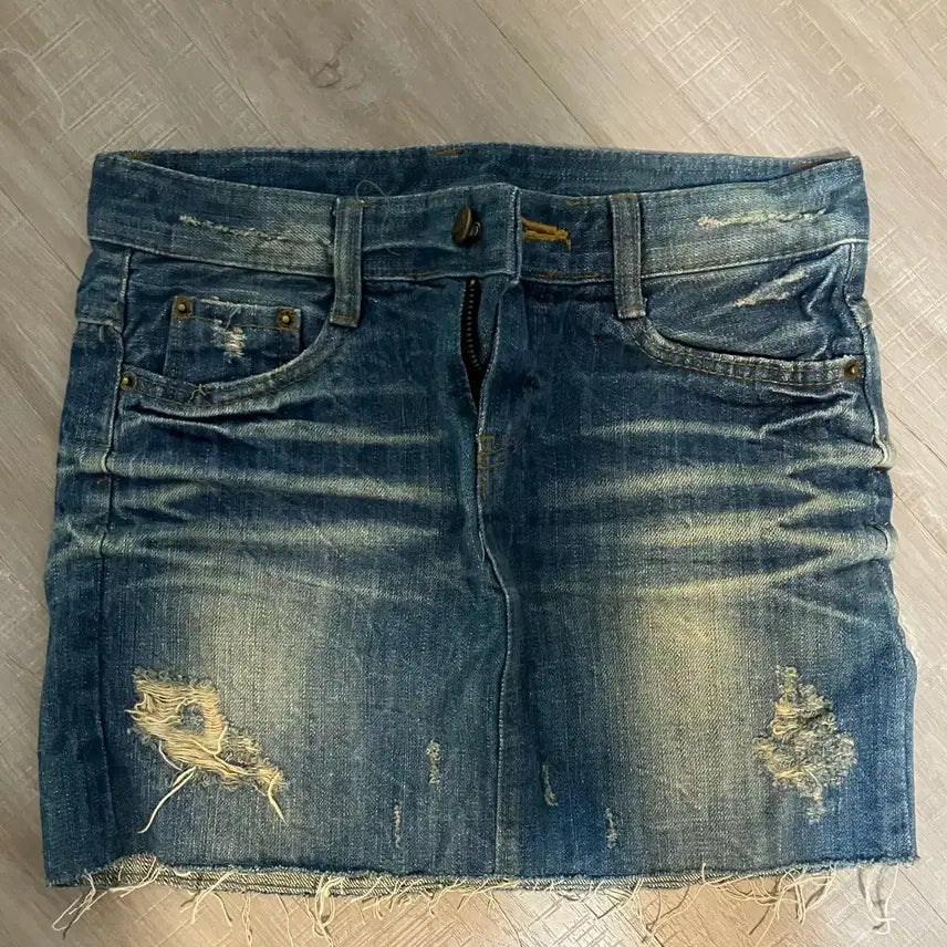 [BUNJANG] Denim Mini Skirt / 데님 미니스커트