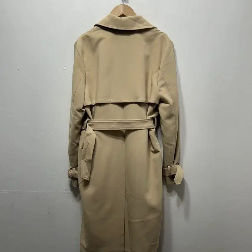 [BUNJANG] Plastic Island Beige Double Button Trench Coat / 플라스틱 아일랜드 55 베이지 더블 버튼 트렌치 코트