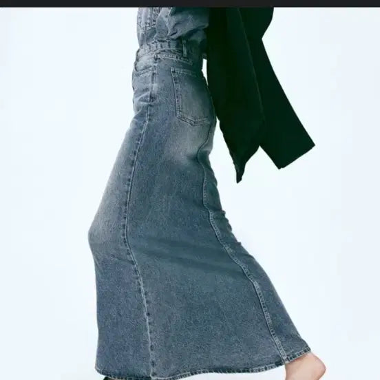 [BUNJANG] H&amp;M Denim Mermaid Maxi Skirt / H&amp;M 데님 머메이드 맥시 스커트