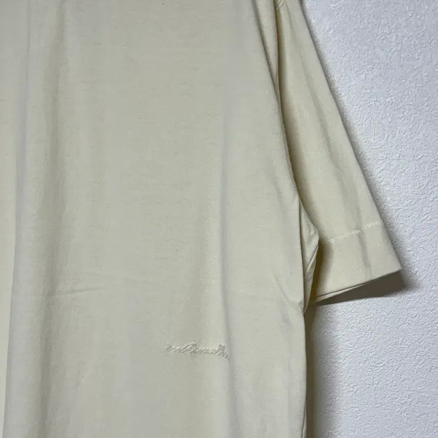 [BUNJANG] Custom Mellow Embroidered Logo T-Shirt Ivory / 커스텀멜로우 자수로고 반팔티 38 아이보리