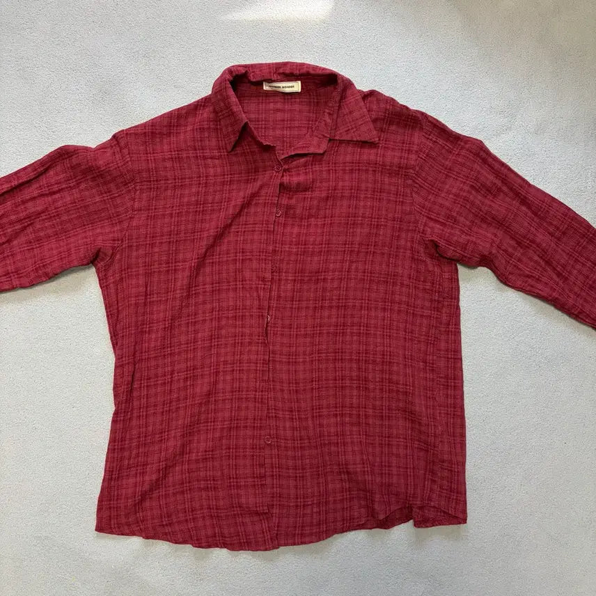 [BUNJANG] Oversized Red Shirt / 레드 셔츠 남방 셔츠 오버핏 셔츠