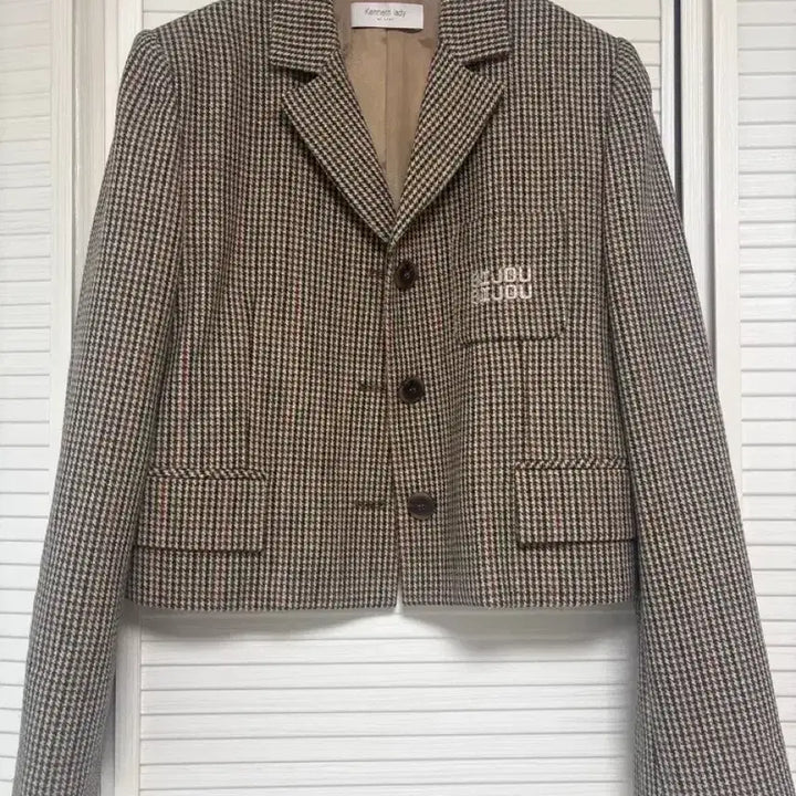 [BUNJANG] Kenneth Lady Checkered Cropped Jacket / 케네스레이디 체크 자켓