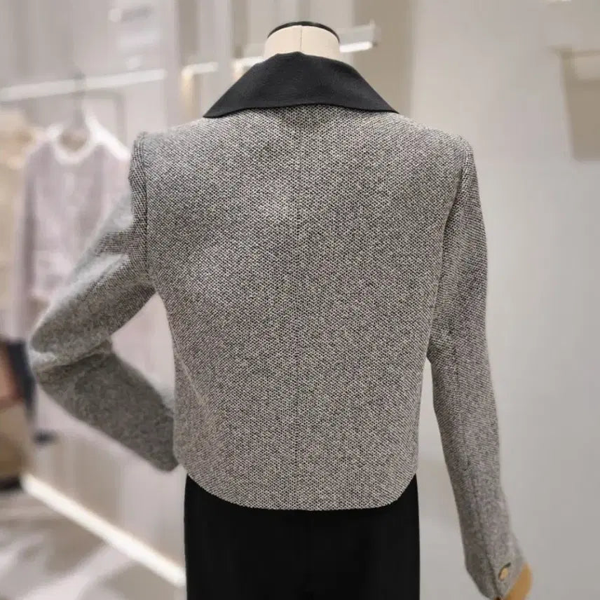 [BUNJANG] It MICHAA Wave Collar Jacket and Skirt Set / 잇미샤 웨이브카라 자켓+스커트 셋업