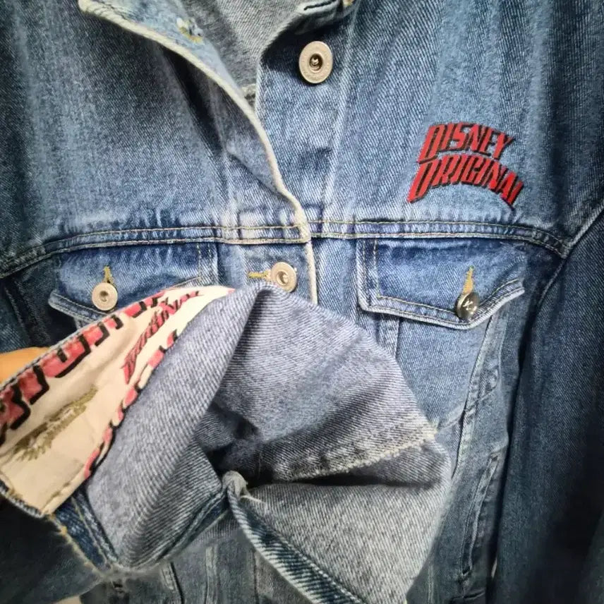 [BUNJANG] Disney Mickey Denim Jacket &amp; Cargo Denim / 디즈니 미키데님야상. 미키 카고데님